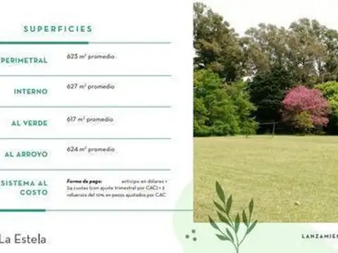 VIS. Venta Lote interno en Barrio La Estela, Pilar.