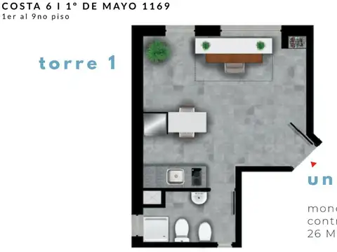 1 de Mayo 1169 1º 07 | 1 de Mayo 1100