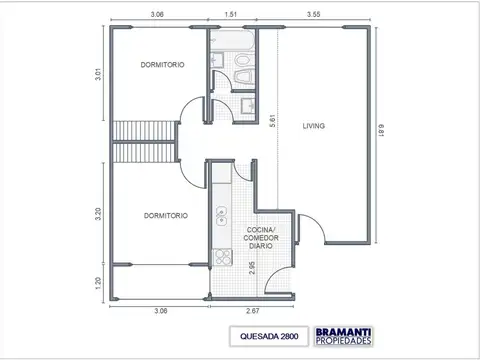 Departamento en Venta de 3 ambientes