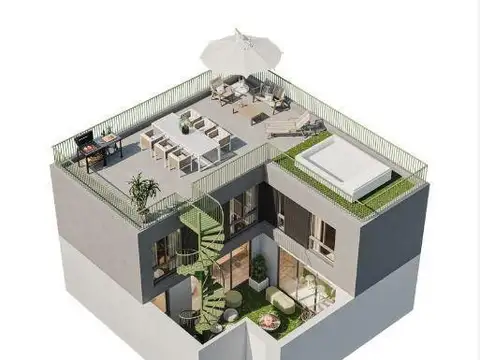Depto Tipo Casa 7 ambientes con 2 baños