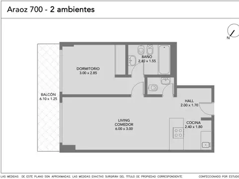 Departamento en Venta de 2 ambientes