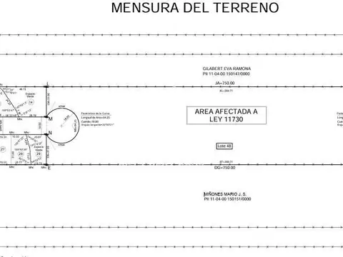 Terreno en Venta 31  mts Fondo