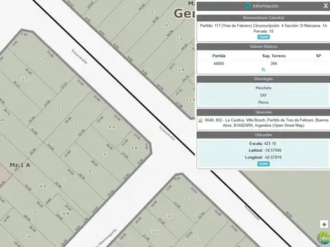 Terreno en Venta 39  mts Fondo