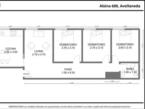 Departamento en Venta de 3 dormitorios