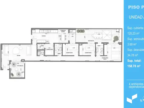 Departamento en Venta de 4 ambientes