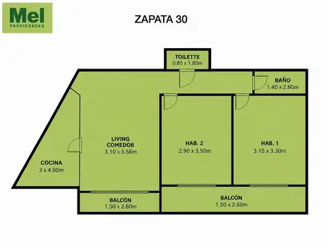 Zapata 100, Piso 6