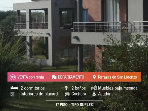 Departamento en venta en Terrazas de San Lorenzo con renta incluida