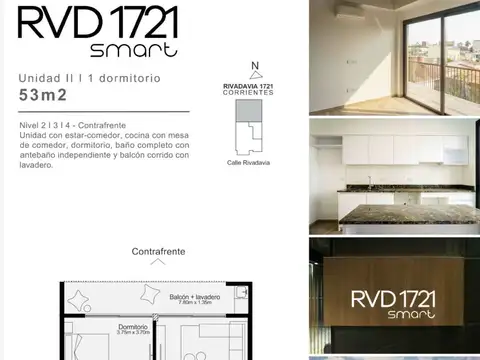 Departamento en Venta de 1 dormitorio