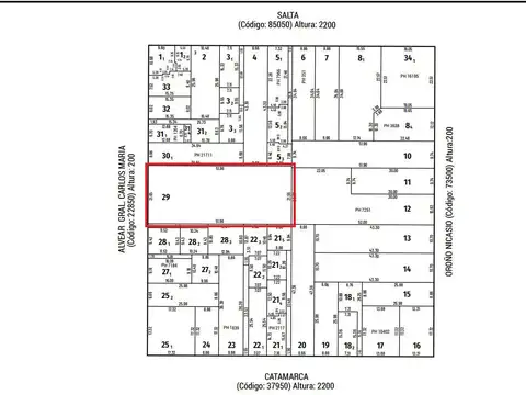 Terreno en Venta 21  mts Frente