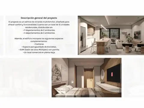 Departamento en Venta de 1 dormitorio