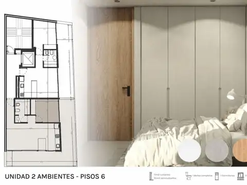 Departamentos 2 y 3 ambientes en construcción en Monte Castro