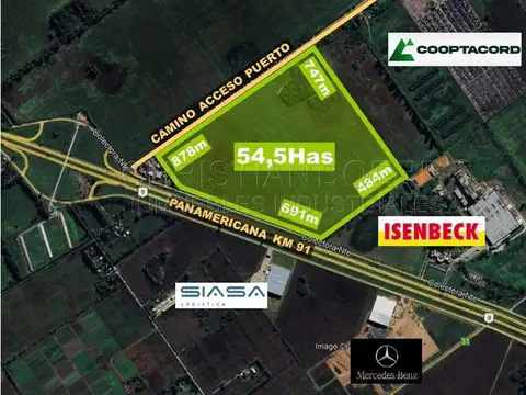 55Has S/Panamericana Km 90 Zárate.Ideal desarrollo logístico