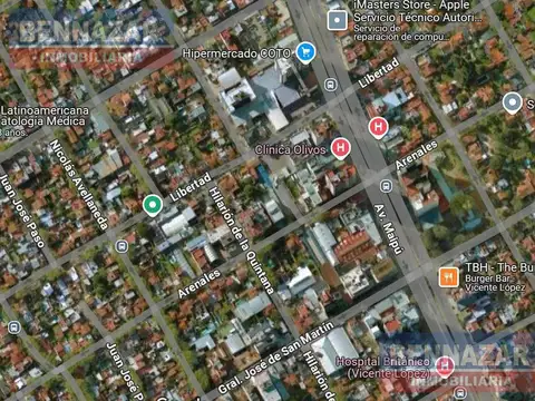 Venta Terreno 250 m² en Vicente López