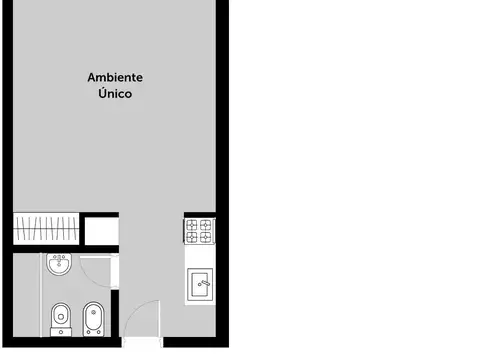 9 de Julio 1961 - Dpto Monoambiente Externo.
