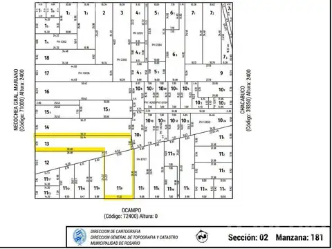 Terreno en Venta 17  mts Frente