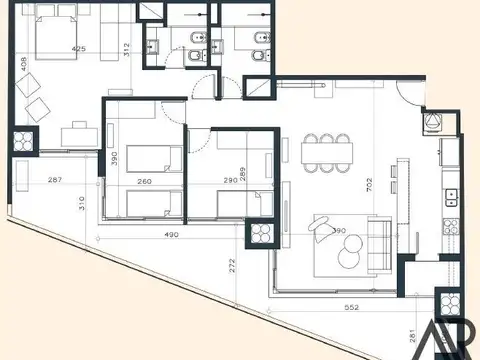 Departamento en Venta de 4 ambientes