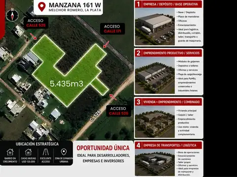 Terreno en Venta 25  mts Frente