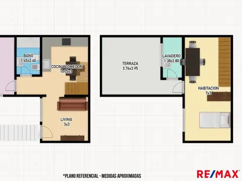 PH 3 AMBIENTES CON BAULERA Y TERRAZA  SIN EXPENSAS