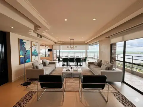 VENTA: Piso exclusivo de 4 dormitorios con vista franca al río y cochera doble. Ofrece financiación.