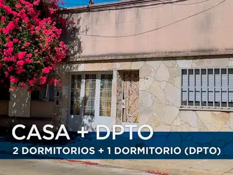CASA EN VENTA 2 DORMITORIOS/DEPTO 1 DORMI LUDUEÑA