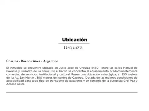 Justo José de Urquiza al 4400