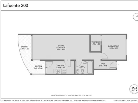 Departamento en Venta de 1 dormitorio