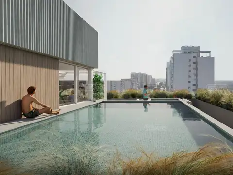 Departamento 2 ambientes con 2 baños