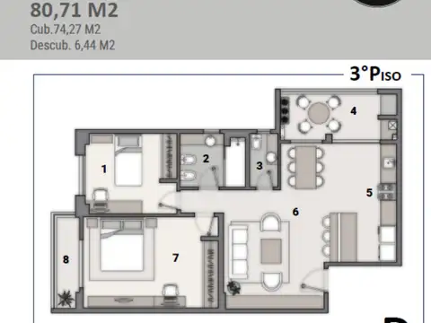 Departamento en Venta en Merlo Sur, USD 125.000