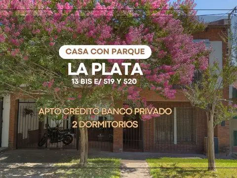 CASA EN VENTA DOS DORMITORIOS EN LA PLATA