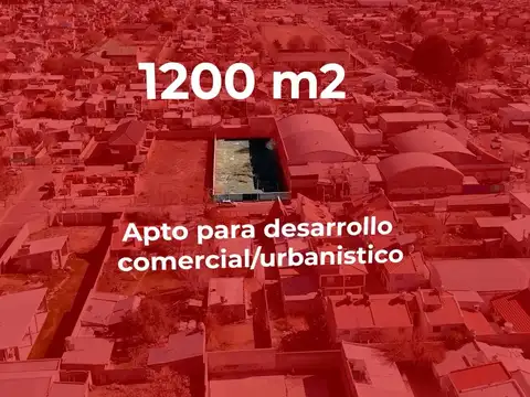 Venta Terreno 1.200 m2 apto desarrollo comercial/urbano B° Huiliches