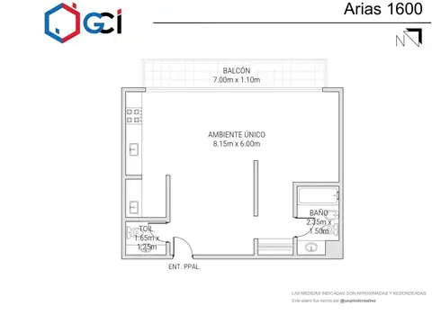 Arias 1600, Piso 1