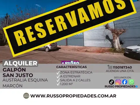 Alquiler de Galpon en San Justo