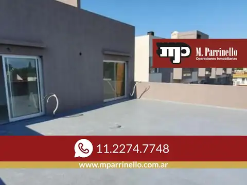 Departamento dos ambientes  con gran balcon-terraza y cochera- En Alquiler