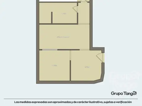 Departamento 2 ambientes con 1 baño