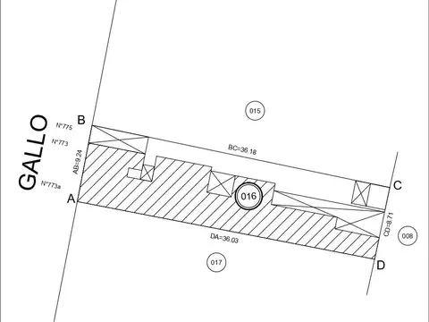 Gallo 700, Lote de 322m2, Apto para 1.134m2 Vendibles, Almagro/Abasto