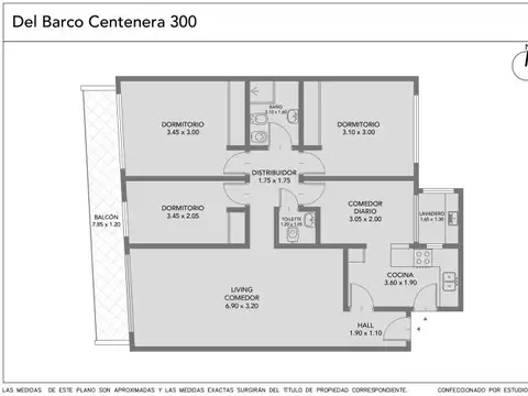 Del Barco Centenera 300, Piso 2