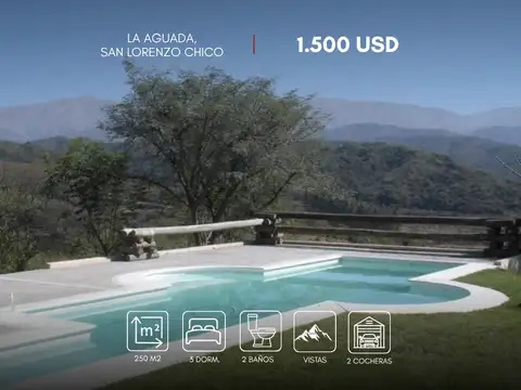 Casa en alquiler con pileta en la Aguada, San Lorenzo Chico