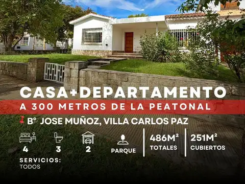 Venta Casa 3 Dormitorios Y Departamento Independiente A 300 Metros De La Peatonal – Villa Carlos Paz