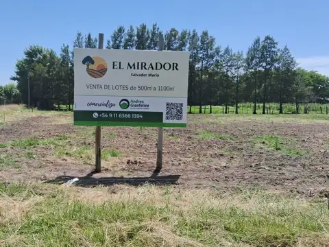 Loteo en el campo en el apacible y encantador pueblito de Salvador María, Segunda Circunvalación y calle 13