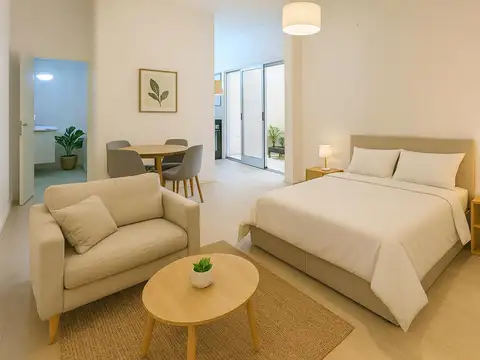 Venta Departamento Monoambiente Divisible Reciclado en Piso PBº con Patio.