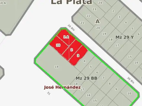 Terreno en Venta 40  mts Fondo