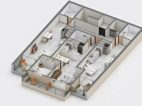 Departamento - Monoambiente - Av. Francia al 800 - Echesortu Rosario