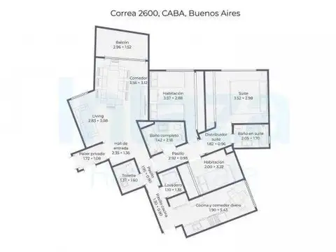 Departamento 4 ambientes con 2 baños
