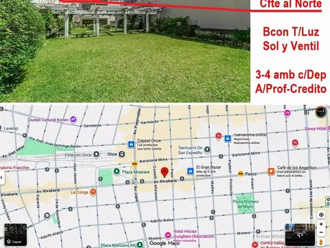 VENTA DEPARTAMENTO 3 Dep Serv o 4 AMB APTOCREDITO PROFESIONAL ONCE / BALVANERA