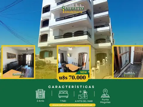 Departamento 2 ambientes en Punta Mogotes
