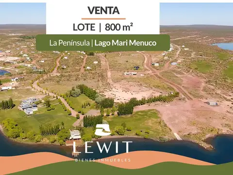 Venta terreno | 808 m² | Lago Mari Menuco | B. La Península