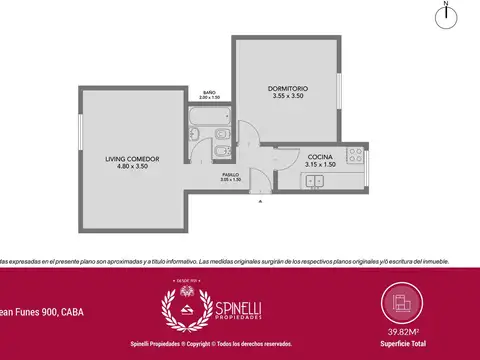Departamento en Venta de 1 dormitorio