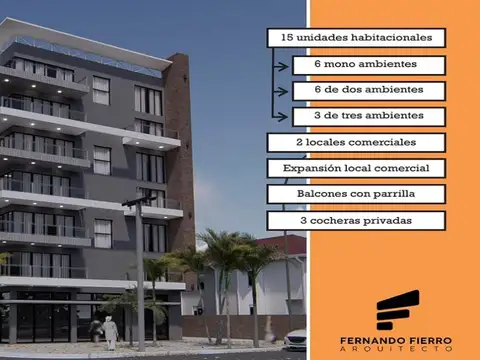 EMPRENDIMIENTO COPACABANA V°: 1 - 2 y 3 AMBIENTES + BALCON CON PARRILLA + COCHERA