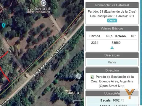 Terreno en venta - 1.527Mts2 - Los Pinos, Exaltación de la Cruz