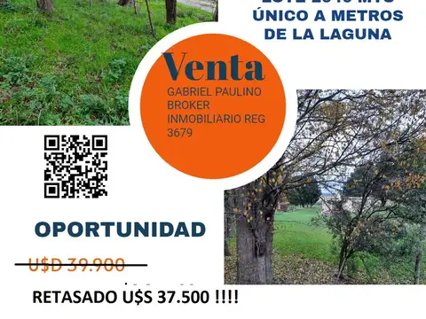 Lote LAGUNA LA BRAVA 2040mts a metros de la laguna